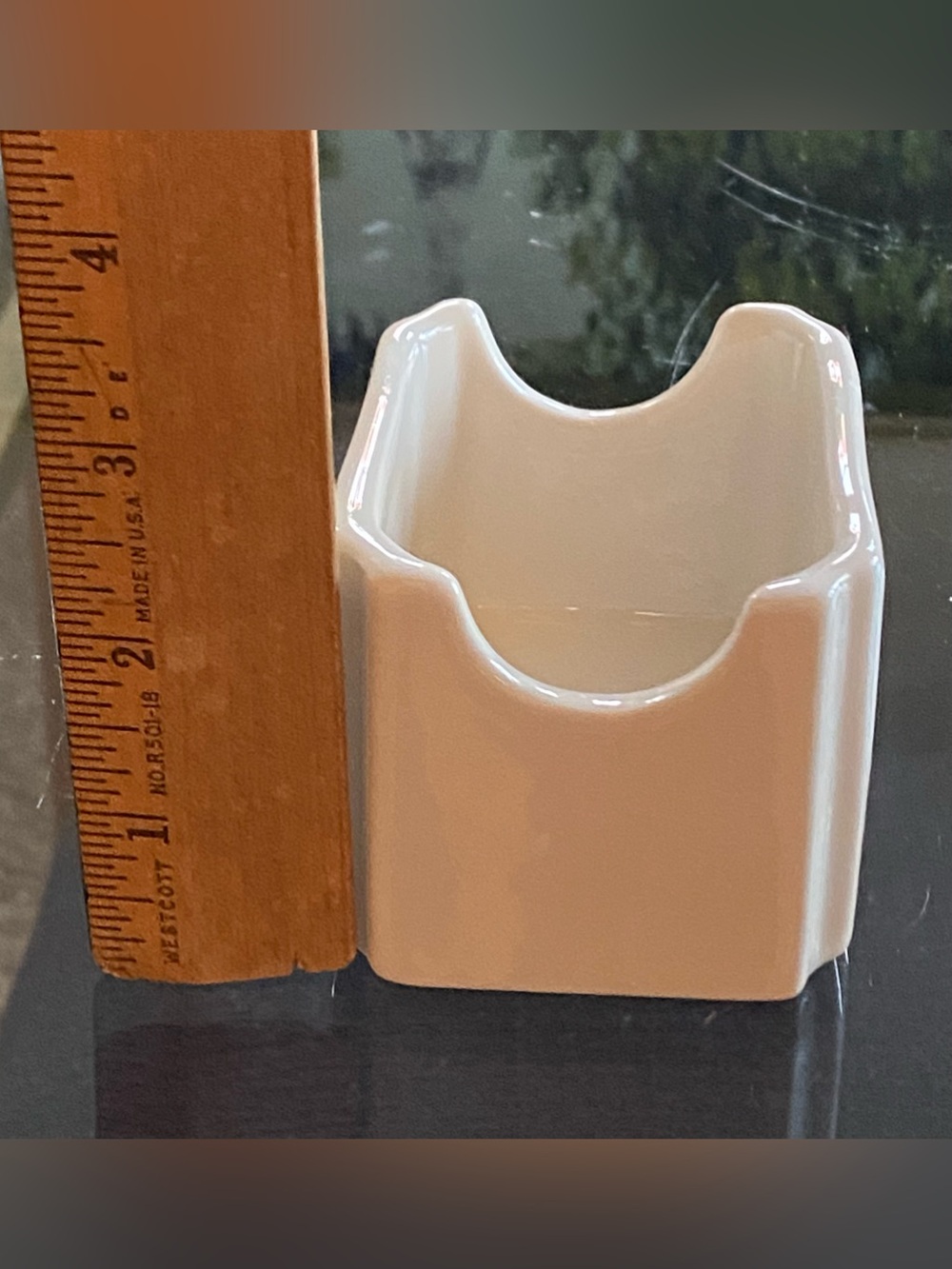 VTG Hall White Ceramic Sugar Sweet n Low Packet Holder Restaurant Ware USA - Picture 3 of 5